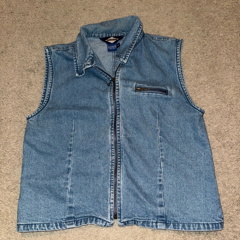 Ruff Hewn Vintage Denim Zip-Up Vest